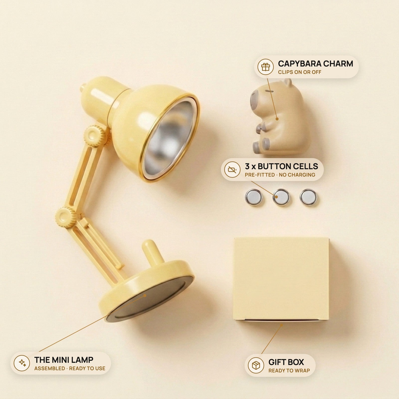 PERCH mini magnetic desk lamp - assorted colours