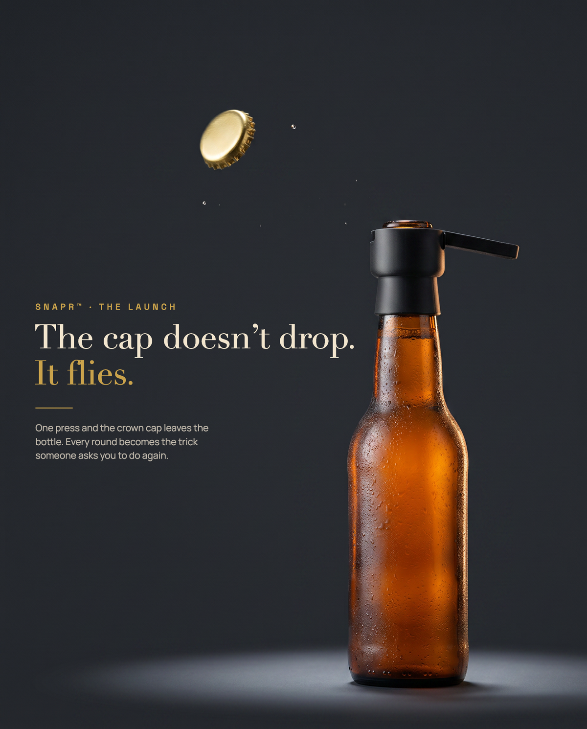 SNAPR crown-cap bottle opener