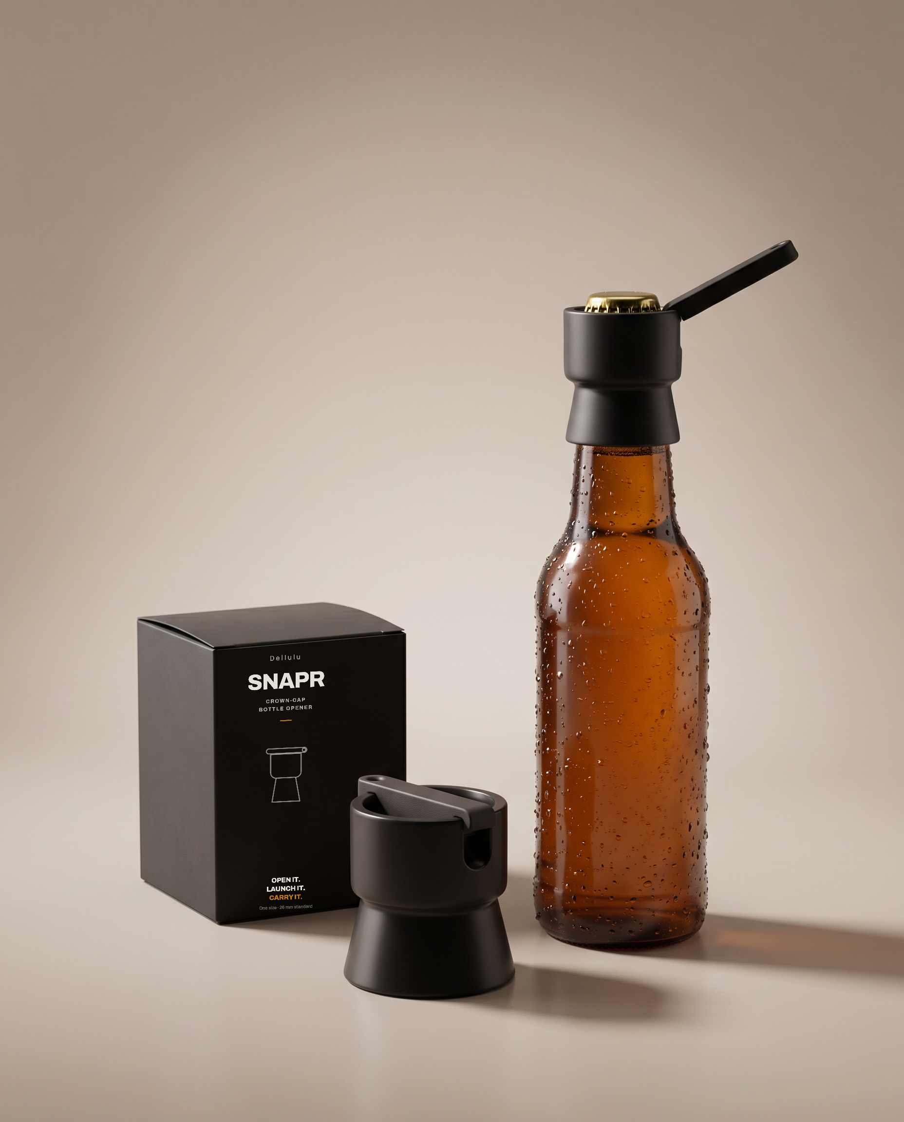SNAPR crown-cap bottle opener